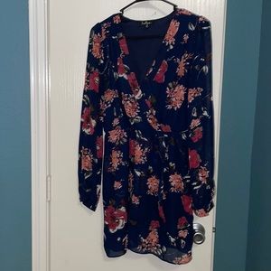 Blue and floral dress